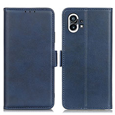 Custodia Portafoglio In Pelle Cover con Supporto M01L per Nothing Phone 1 Blu