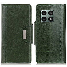 Custodia Portafoglio In Pelle Cover con Supporto M01L per OnePlus 10 Pro 5G Verde