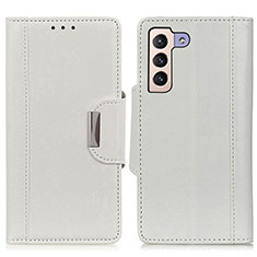 Custodia Portafoglio In Pelle Cover con Supporto M01L per Samsung Galaxy S21 FE 5G Bianco