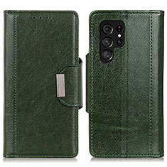 Custodia Portafoglio In Pelle Cover con Supporto M01L per Samsung Galaxy S21 Ultra 5G Verde
