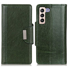 Custodia Portafoglio In Pelle Cover con Supporto M01L per Samsung Galaxy S22 5G Verde