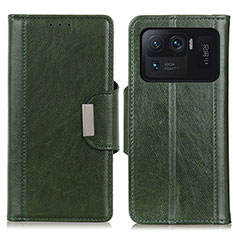 Custodia Portafoglio In Pelle Cover con Supporto M01L per Xiaomi Mi 11 Ultra 5G Verde