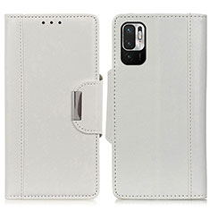 Custodia Portafoglio In Pelle Cover con Supporto M01L per Xiaomi Redmi Note 10 JE 5G Bianco