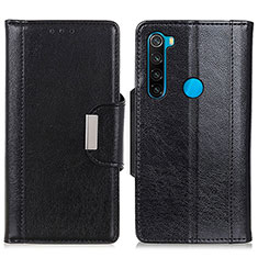 Custodia Portafoglio In Pelle Cover con Supporto M01L per Xiaomi Redmi Note 8 (2021) Nero