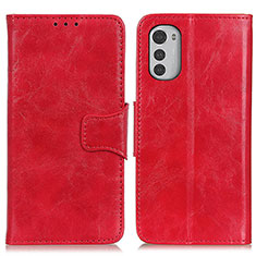 Custodia Portafoglio In Pelle Cover con Supporto M02L per Motorola Moto E32s Rosso