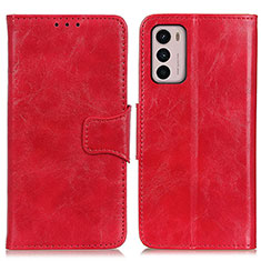 Custodia Portafoglio In Pelle Cover con Supporto M02L per Motorola Moto G42 Rosso