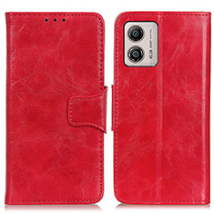 Custodia Portafoglio In Pelle Cover con Supporto M02L per Motorola Moto G53 5G Rosso