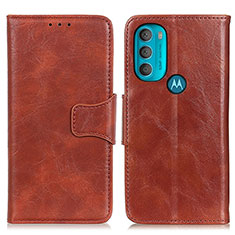 Custodia Portafoglio In Pelle Cover con Supporto M02L per Motorola Moto G71 5G Marrone