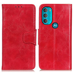 Custodia Portafoglio In Pelle Cover con Supporto M02L per Motorola Moto G71 5G Rosso