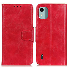 Custodia Portafoglio In Pelle Cover con Supporto M02L per Nokia C12 Plus Rosso
