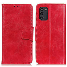 Custodia Portafoglio In Pelle Cover con Supporto M02L per Nokia G100 Rosso