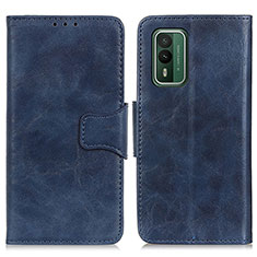 Custodia Portafoglio In Pelle Cover con Supporto M02L per Nokia XR21 Blu