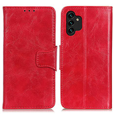 Custodia Portafoglio In Pelle Cover con Supporto M02L per Samsung Galaxy A13 5G Rosso