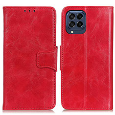 Custodia Portafoglio In Pelle Cover con Supporto M02L per Samsung Galaxy M53 5G Rosso