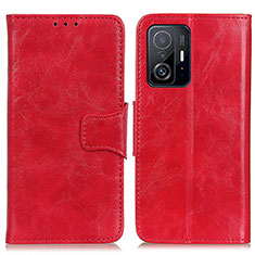 Custodia Portafoglio In Pelle Cover con Supporto M02L per Xiaomi Mi 11T Pro 5G Rosso