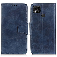 Custodia Portafoglio In Pelle Cover con Supporto M02L per Xiaomi Redmi 9 Activ Blu