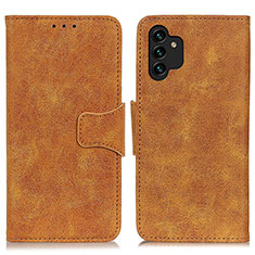 Custodia Portafoglio In Pelle Cover con Supporto M03L per Samsung Galaxy A04s Khaki