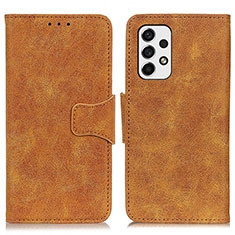 Custodia Portafoglio In Pelle Cover con Supporto M03L per Samsung Galaxy A53 5G Khaki