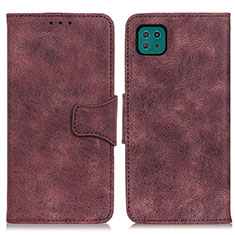 Custodia Portafoglio In Pelle Cover con Supporto M03L per Samsung Galaxy F42 5G Viola