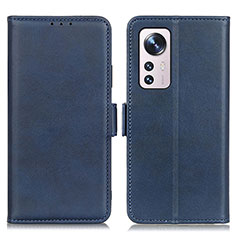 Custodia Portafoglio In Pelle Cover con Supporto M03L per Xiaomi Mi 12 5G Blu