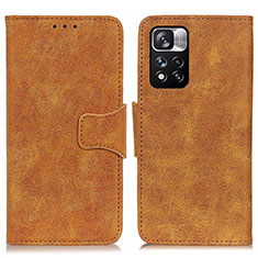 Custodia Portafoglio In Pelle Cover con Supporto M03L per Xiaomi Poco X4 NFC Khaki