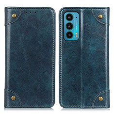 Custodia Portafoglio In Pelle Cover con Supporto M04L per Motorola Moto Edge Lite 5G Blu