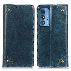 Custodia Portafoglio In Pelle Cover con Supporto M04L per Motorola Moto Edge S Pro 5G Blu