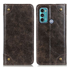 Custodia Portafoglio In Pelle Cover con Supporto M04L per Motorola Moto G40 Fusion Bronze