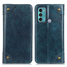 Custodia Portafoglio In Pelle Cover con Supporto M04L per Motorola Moto G60 Blu