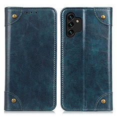 Custodia Portafoglio In Pelle Cover con Supporto M04L per Samsung Galaxy A13 4G Blu