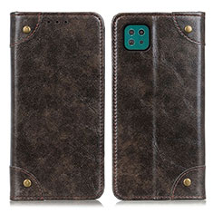 Custodia Portafoglio In Pelle Cover con Supporto M04L per Samsung Galaxy F42 5G Bronze