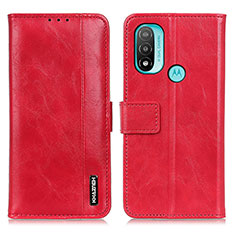 Custodia Portafoglio In Pelle Cover con Supporto M05L per Motorola Moto E40 Rosso