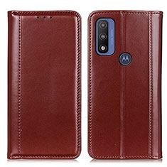 Custodia Portafoglio In Pelle Cover con Supporto M05L per Motorola Moto G Pure Marrone