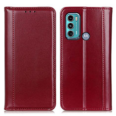 Custodia Portafoglio In Pelle Cover con Supporto M05L per Motorola Moto G40 Fusion Rosso