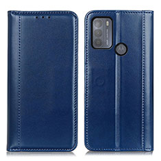 Custodia Portafoglio In Pelle Cover con Supporto M05L per Motorola Moto G50 Blu