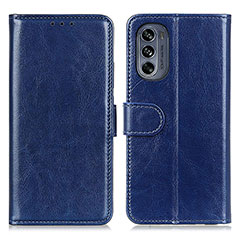 Custodia Portafoglio In Pelle Cover con Supporto M05L per Motorola Moto G62 5G Blu