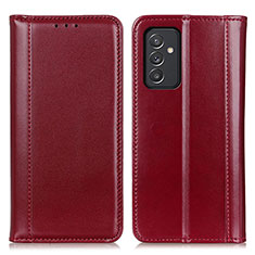 Custodia Portafoglio In Pelle Cover con Supporto M05L per Samsung Galaxy A05s Rosso