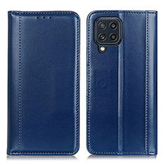 Custodia Portafoglio In Pelle Cover con Supporto M05L per Samsung Galaxy M32 4G Blu