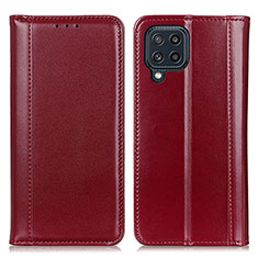 Custodia Portafoglio In Pelle Cover con Supporto M05L per Samsung Galaxy M32 4G Rosso