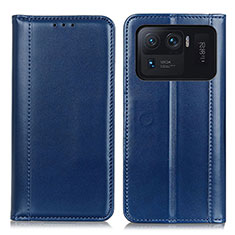 Custodia Portafoglio In Pelle Cover con Supporto M05L per Xiaomi Mi 11 Ultra 5G Blu