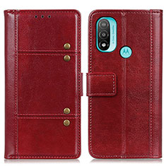 Custodia Portafoglio In Pelle Cover con Supporto M06L per Motorola Moto E40 Rosso