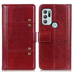 Custodia Portafoglio In Pelle Cover con Supporto M06L per Motorola Moto G60s Rosso
