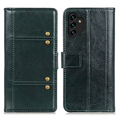 Custodia Portafoglio In Pelle Cover con Supporto M06L per Samsung Galaxy A04s Verde