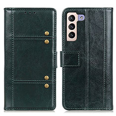 Custodia Portafoglio In Pelle Cover con Supporto M06L per Samsung Galaxy S21 5G Verde
