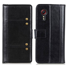 Custodia Portafoglio In Pelle Cover con Supporto M06L per Samsung Galaxy XCover 5 SM-G525F Nero
