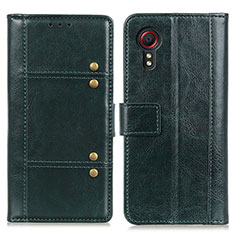 Custodia Portafoglio In Pelle Cover con Supporto M06L per Samsung Galaxy XCover 5 SM-G525F Verde