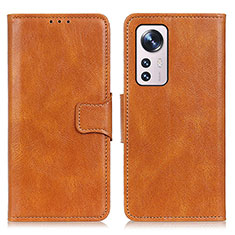 Custodia Portafoglio In Pelle Cover con Supporto M06L per Xiaomi Mi 12 Pro 5G Arancione