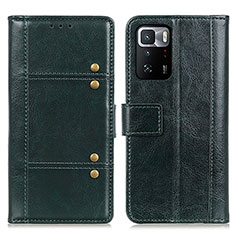 Custodia Portafoglio In Pelle Cover con Supporto M06L per Xiaomi Redmi Note 10 Pro 5G Verde
