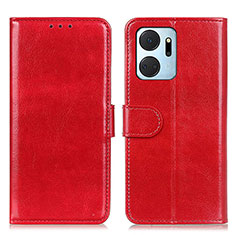 Custodia Portafoglio In Pelle Cover con Supporto M07L per Huawei Honor X7a Rosso