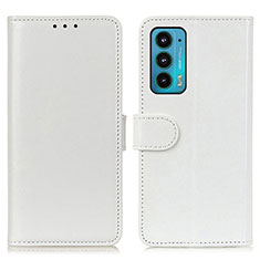 Custodia Portafoglio In Pelle Cover con Supporto M07L per Motorola Moto Edge 20 5G Bianco